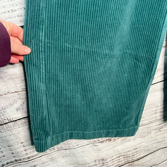 Lululemon Size 10 Scuba Mid Rise Wide Leg Pant Velvet Cord Storm Teal - Picture 5 of 9